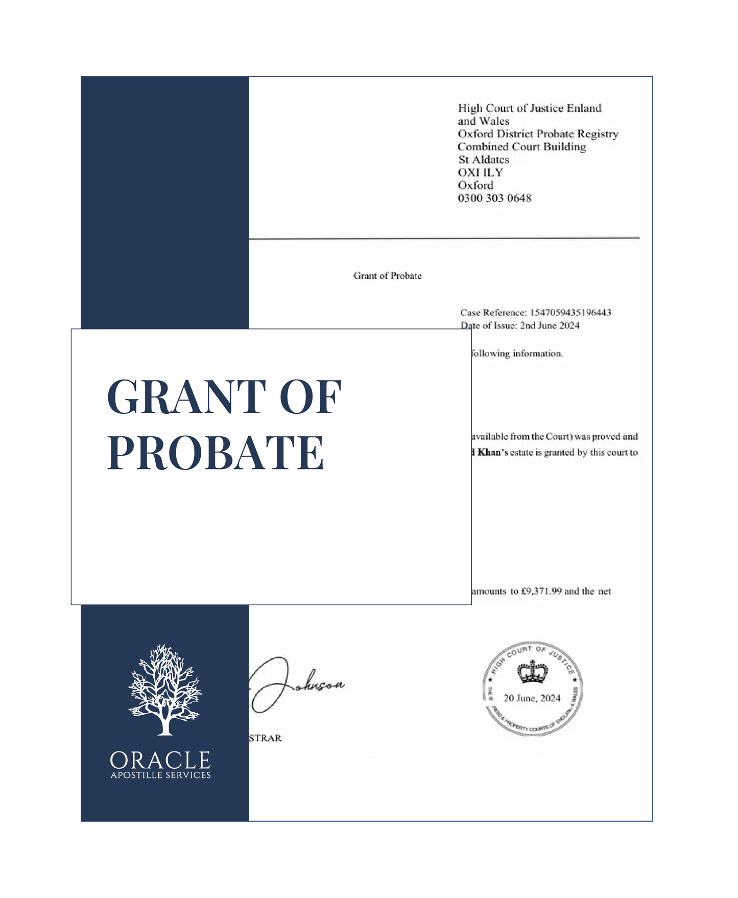 Grant of Probate – Premium 1 day Apostille service