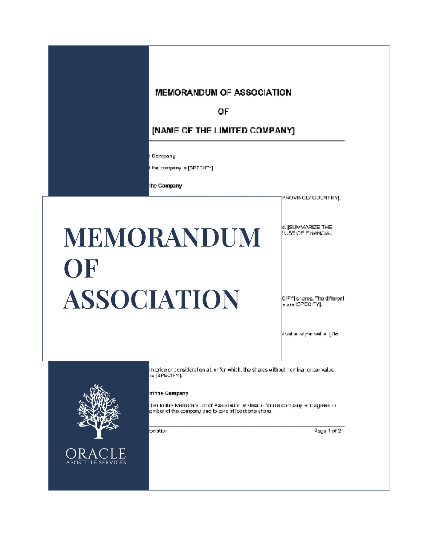 Certificate of memorandum – Premium 1 day Apostille service