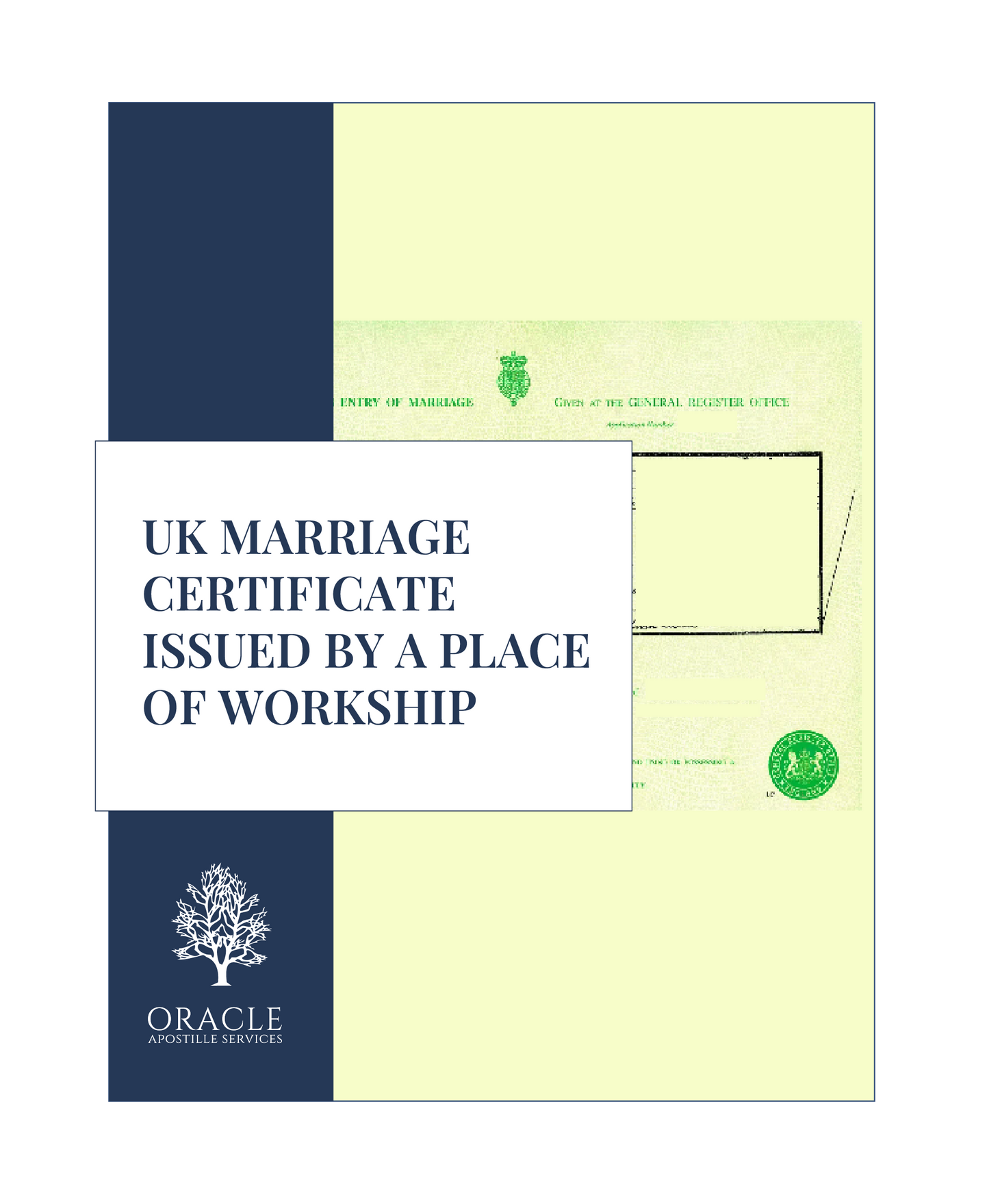 UK marriage certificate issued by a place of worship – Premium 1 day Apostille service