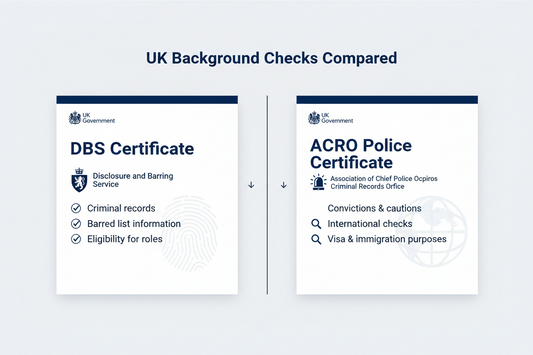DBS certificate vs ACRO police certificate: what's the difference and how are they apostilled?