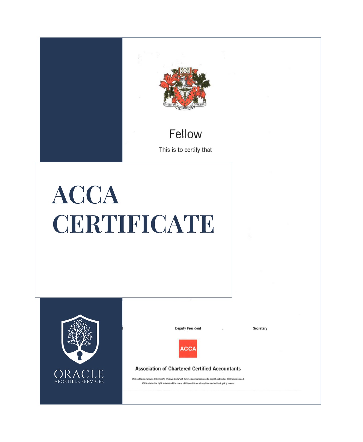 ACCA membership certificate – Premium 1 day apostille service