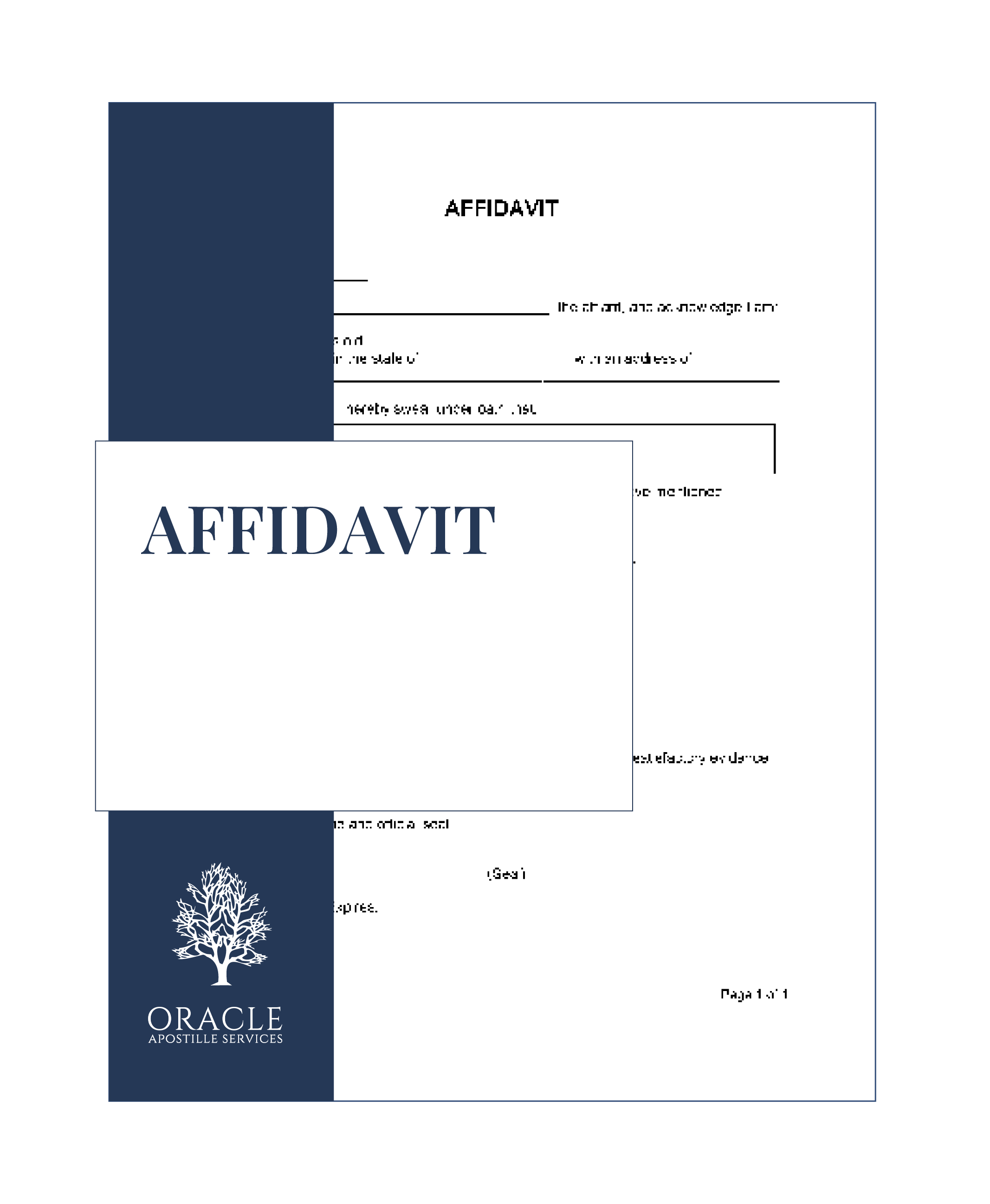 Affidavit – Sworn Legal Statement – Orcap