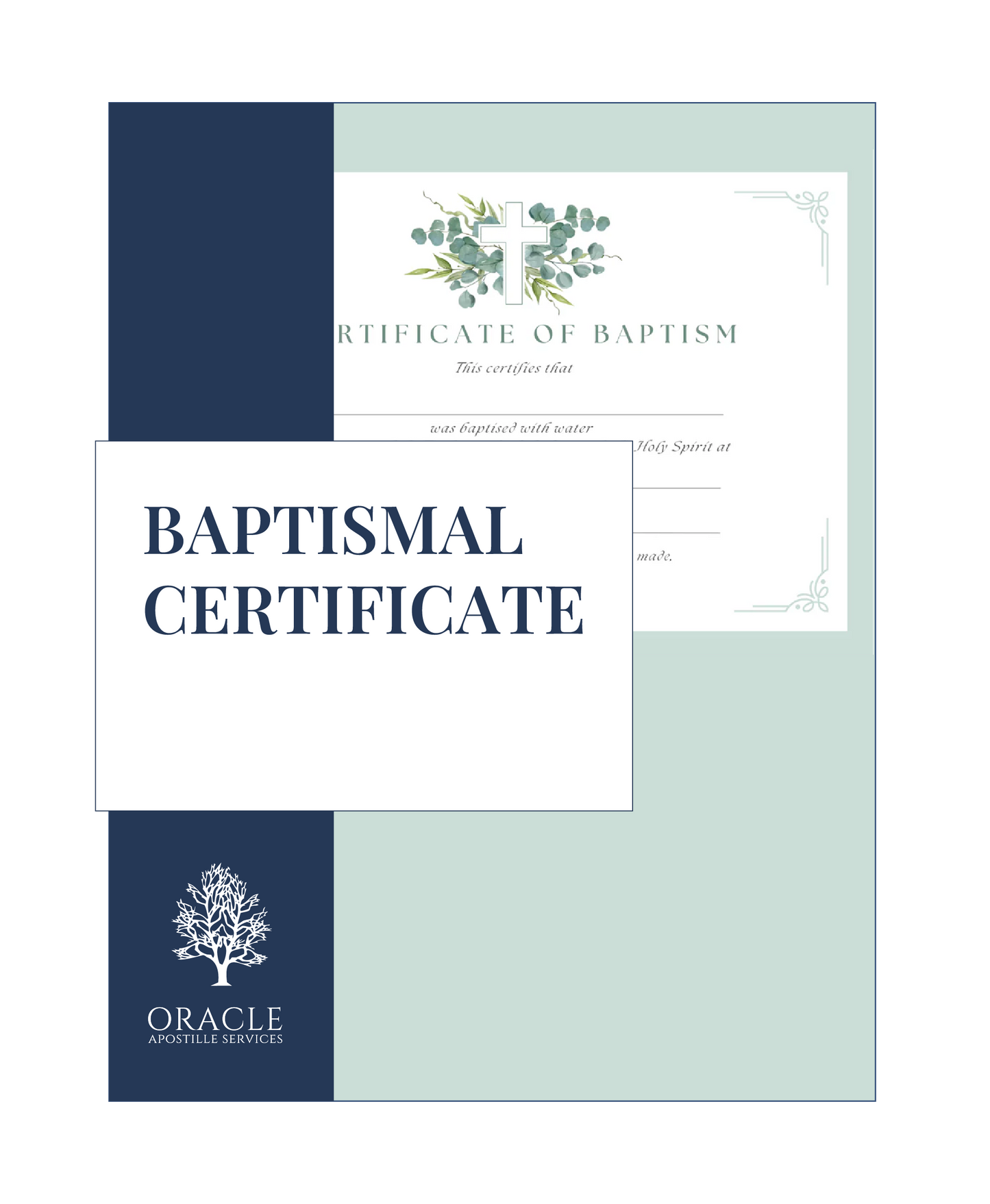 Baptismal Certificate – Premium 1 day Apostille service