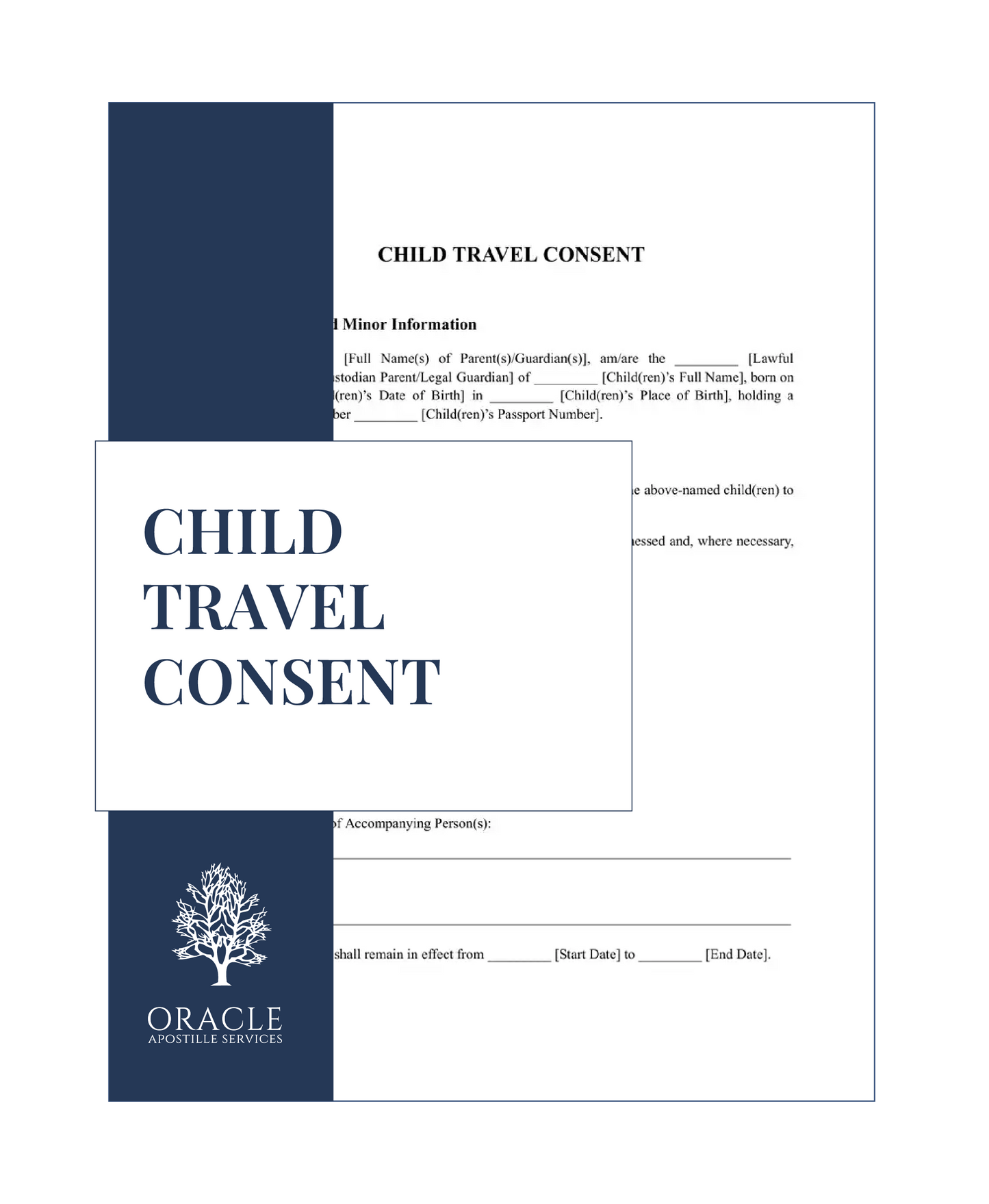 Child travel consent form – Premium 1 day Apostille service