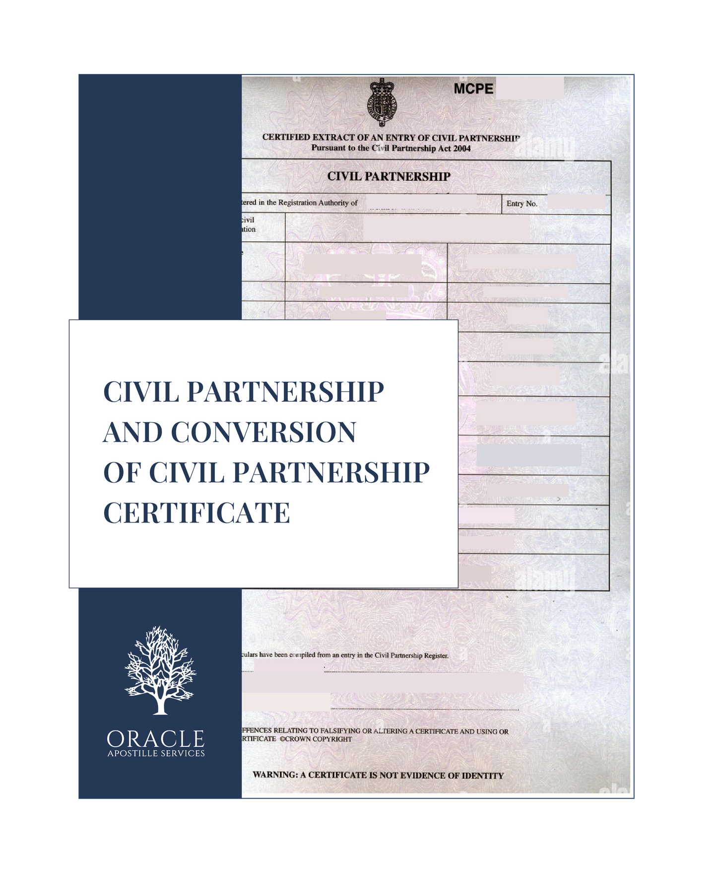 Civil Partnership and Conversion of Civil Partnership Certificate – Premium 1 day Apostille service