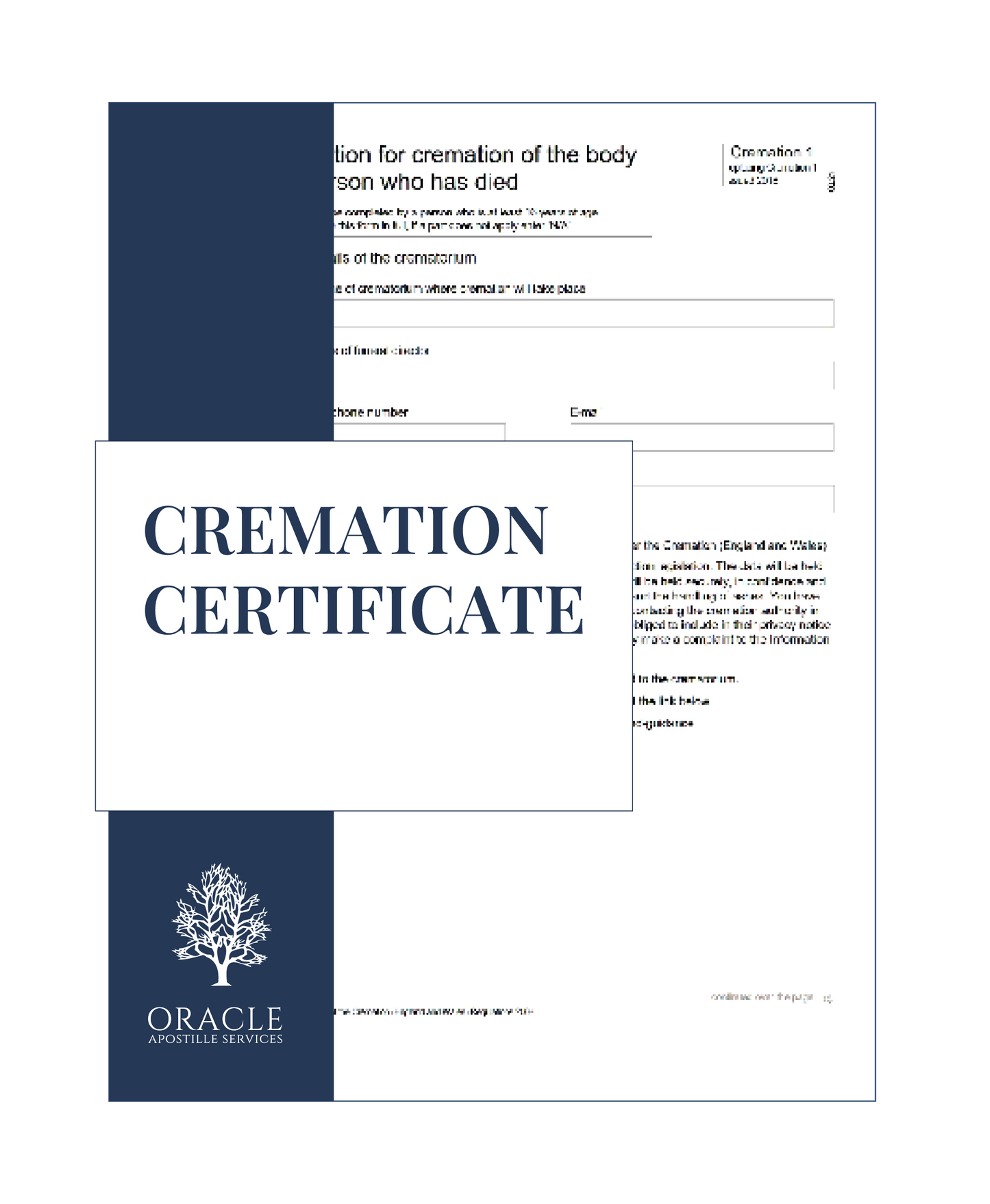 Cremation certificate – Premium 1 day Apostille service