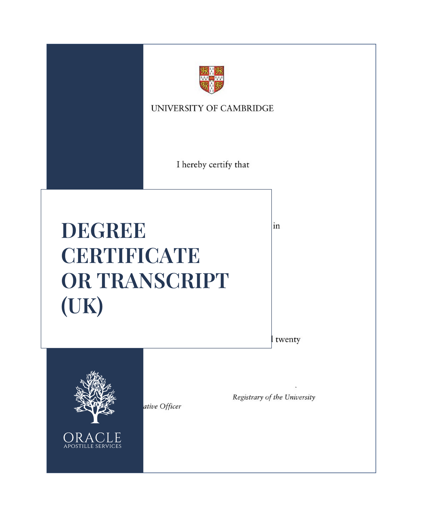 Degree certificate or transcript (UK) – Premium 1 day Apostille service