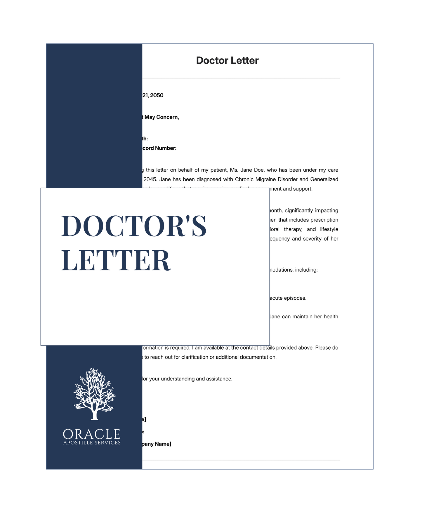 Doctor's Letter – Premium 1 day Apostille service