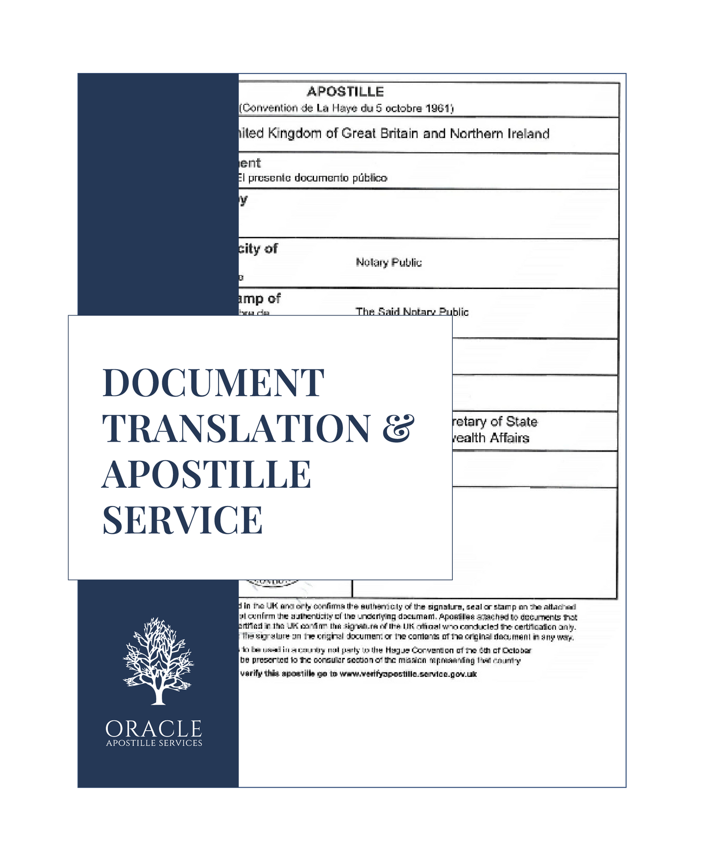 Document Translation + Apostille Service
