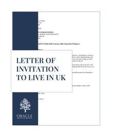 Letter of Invitation (to live in UK) – Premium 1 day Apostille service