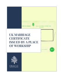 UK marriage certificate issued by a place of worship – Premium 1 day Apostille service