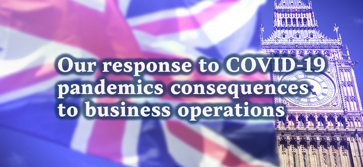 Our response to COVID-19 pandemics consequences to business operations
